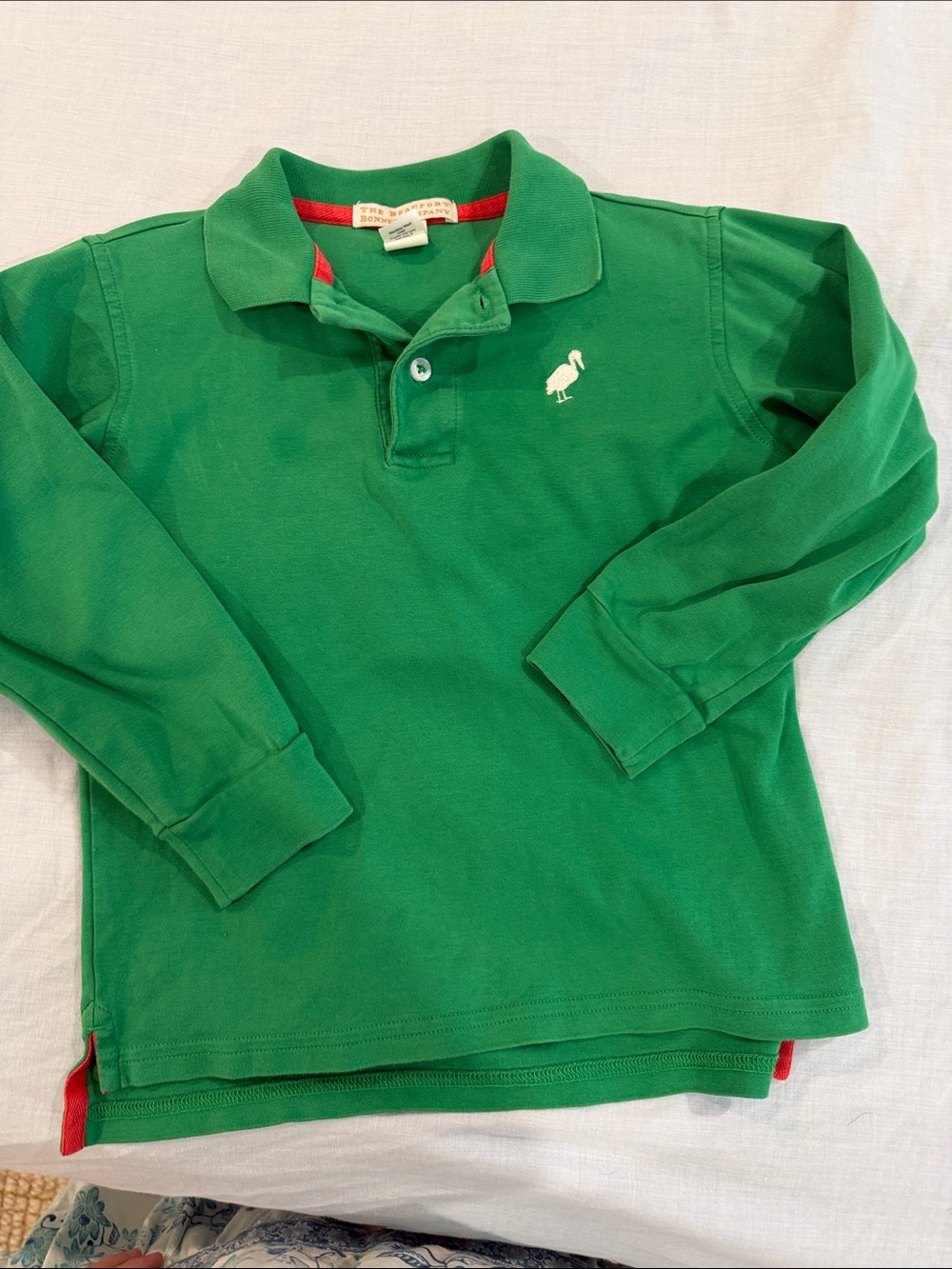 The Beaufort Bonnet Company Green Long-Sleeve Polo